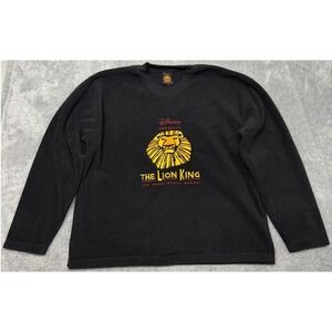 Vintage The Lion King Musical Sweatshirt Mens S Black Fleece Embroidered 90s